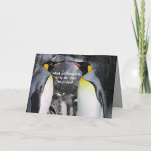 Carte d'anniversaire King Penguins