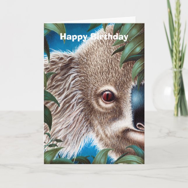 Carte d'anniversaire Koala (Devant)