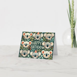 Carte d'anniversaire Koala