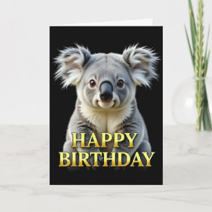 CARTE D'ANNIVERSAIRE KOALA EN GROS PLAN DISTINCT