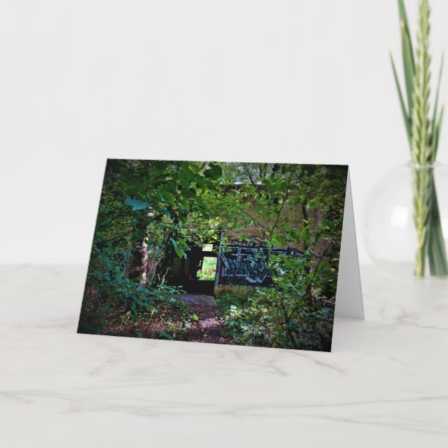 Carte d'anniversaire « La nature revendique l'oubl (Devant)