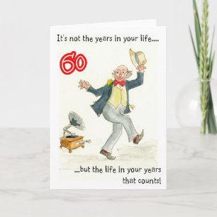 Carte d'anniversaire "La vie en tes années" 60e