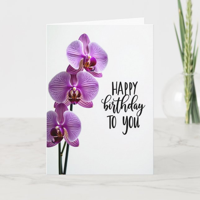 Carte d'anniversaire lavande (Devant)