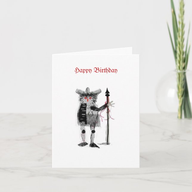 Carte d'anniversaire "Le Guerrier" (Devant)