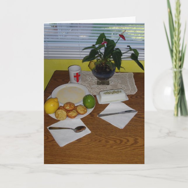 Carte d'anniversaire "Le petit déjeuner d'un artis (Devant)