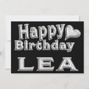 Carte d'anniversaire Lea Happy Birthday avec cœur