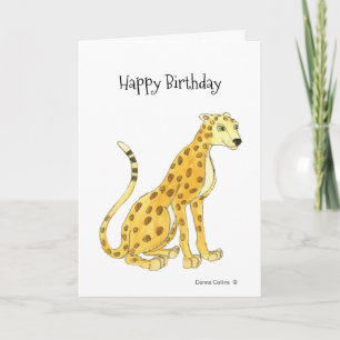 Carte d'anniversaire Leopard