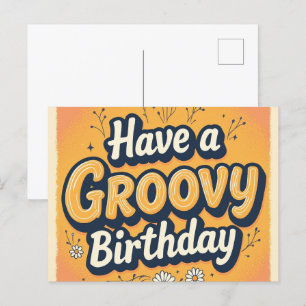 Carte d'anniversaire les années 70 super