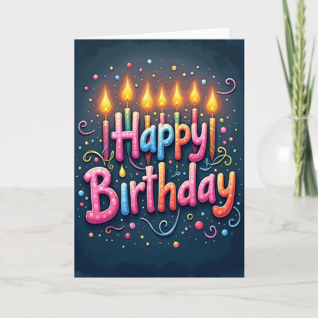 Carte d'anniversaire Lettre de bonbon doux (Devant)