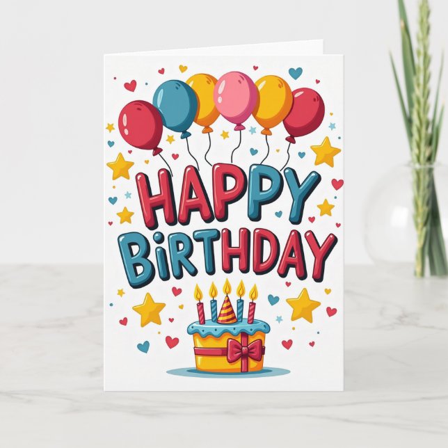 Carte d'anniversaire Lettre de Fête (Devant)