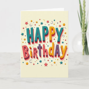 Carte d'anniversaire Lettre Joyeuse