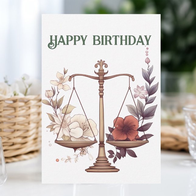 Carte d'anniversaire Libra zodiac (Créateur téléchargé)