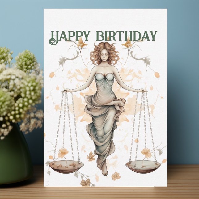 Carte d'anniversaire Libra zodiac (Créateur téléchargé)