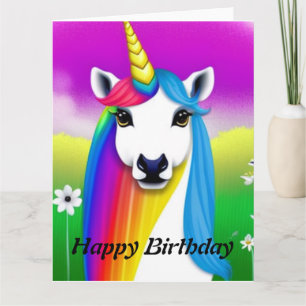 Carte d'anniversaire licorne