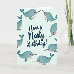 Carte d'anniversaire Licorne de Mer