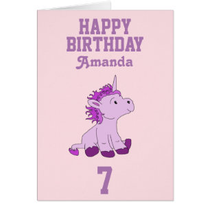 Carte d'anniversaire Licorne pour Enfants - Person