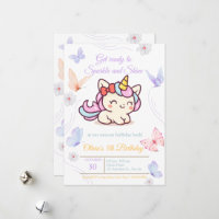 Carte d'anniversaire Licorne Rose Magique pour Fil