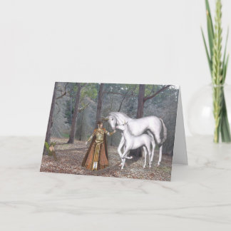 Carte d'anniversaire - Licornes & Fée