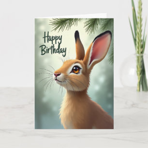 Carte d'anniversaire Lièvre Gentil