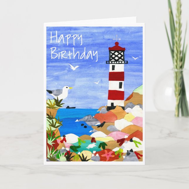 Carte d'anniversaire 'Lighthouse' (Devant)