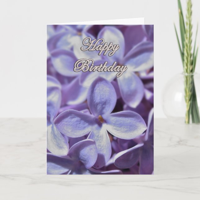Carte d'anniversaire Lilac (Devant)
