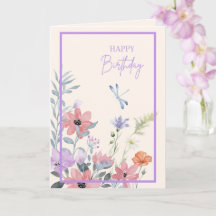 Carte d'anniversaire Lilac Garden