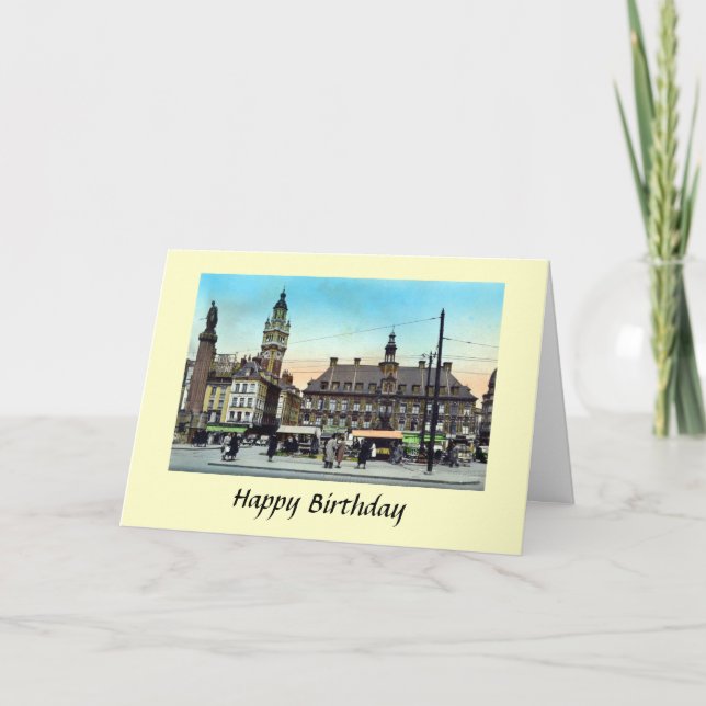 Carte d'anniversaire - Lille, France (Devant)