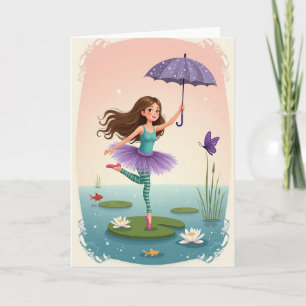 Carte d'anniversaire Lily gracieuse