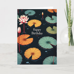 Carte d'anniversaire Lily Pad