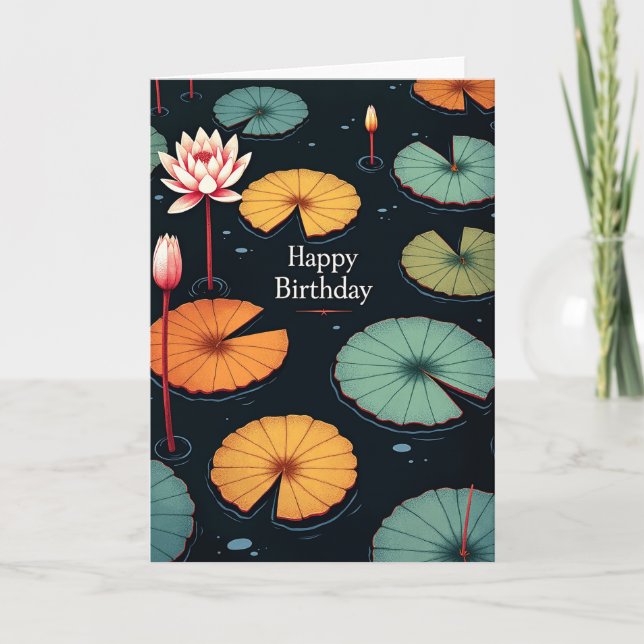 Carte d'anniversaire Lily Pad (Devant)