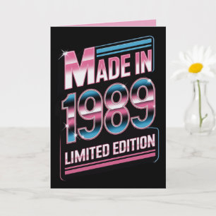 Carte d'anniversaire limitée faite en 1989