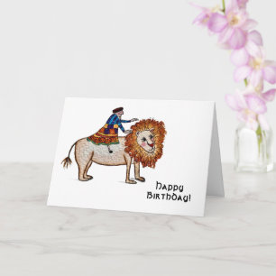Carte d'anniversaire Lion