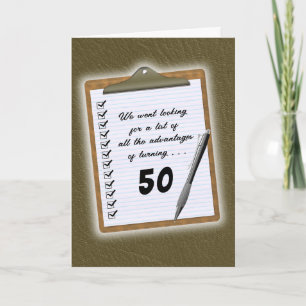 Carte d'anniversaire - liste des avantages de deve
