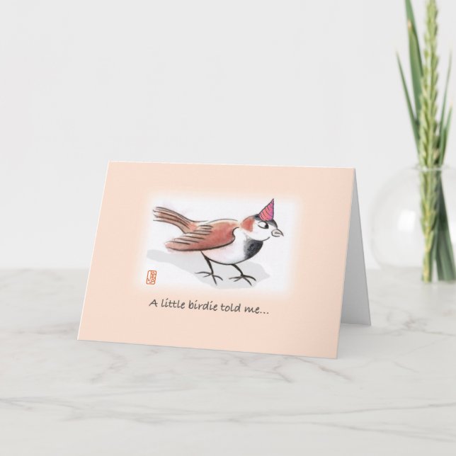 Carte d'anniversaire Little Birdie (Devant)
