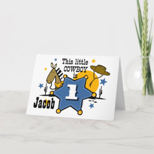 Carte d'anniversaire Little Cowboy 1er
