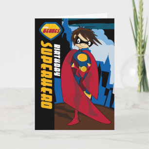 Carte d'anniversaire Little Heroes Superhero