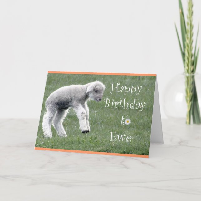 Carte d'anniversaire Little Lamb (Devant)