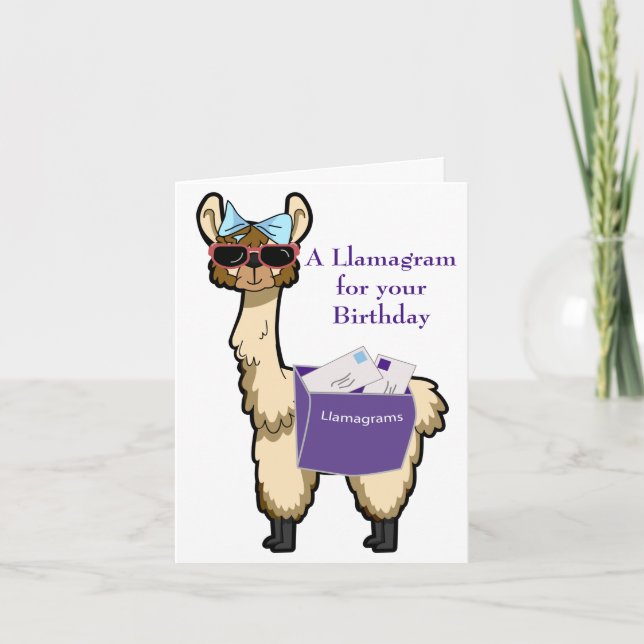 Carte d'anniversaire Llamagram (Devant)