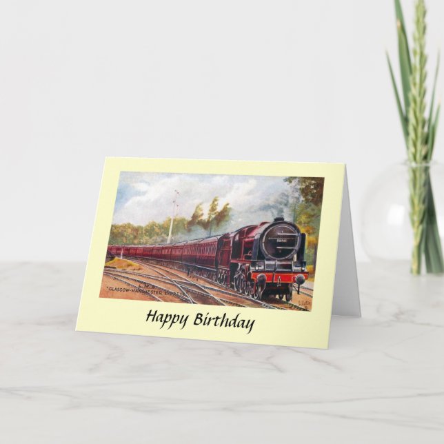 Carte d'anniversaire - LMS Glasgow au Express de M (Devant)