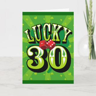Carte d'anniversaire Lucky 30