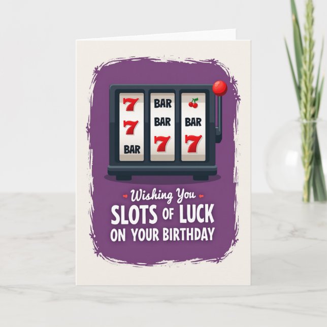 Carte d'anniversaire Lucky Birthday Slots (Devant)