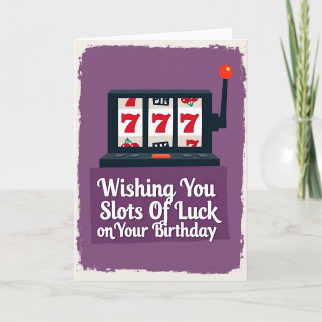 Carte d'anniversaire Lucky Seven (Devant)