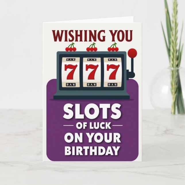 Carte d'anniversaire Lucky Sevens (Devant)