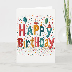 Carte d'anniversaire ludique