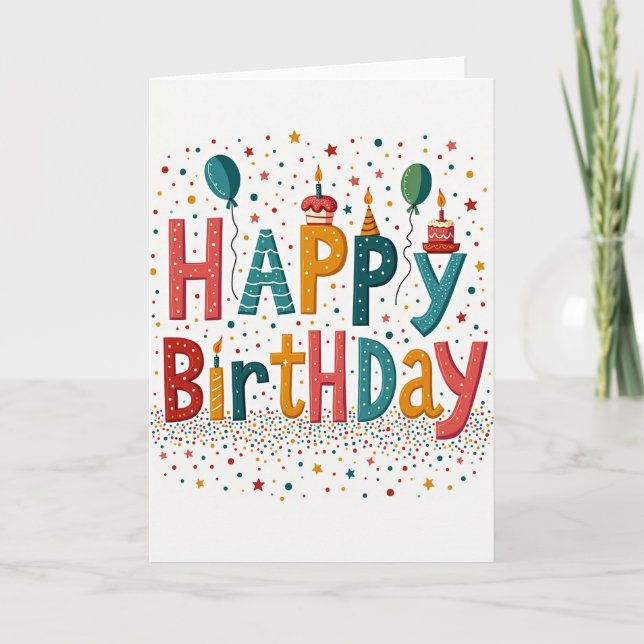 Carte d'anniversaire ludique (Devant)