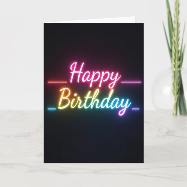 Carte d'anniversaire lumineuse (Devant)