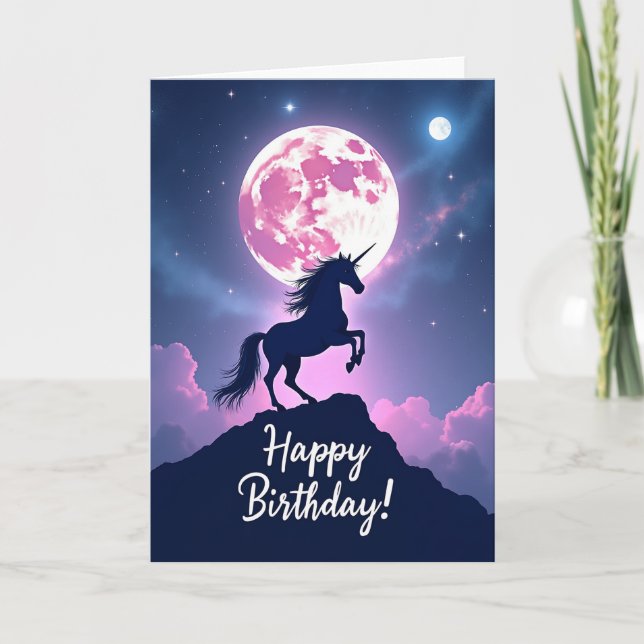 Carte d'anniversaire lunaire mystique (Devant)
