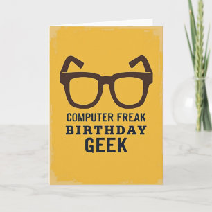 Carte d'anniversaire Lunettes de Geek