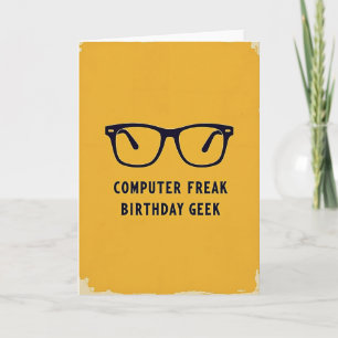 Carte d'anniversaire Lunettes de Geek