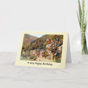 Carte d'anniversaire - Lynmouth, Devon
